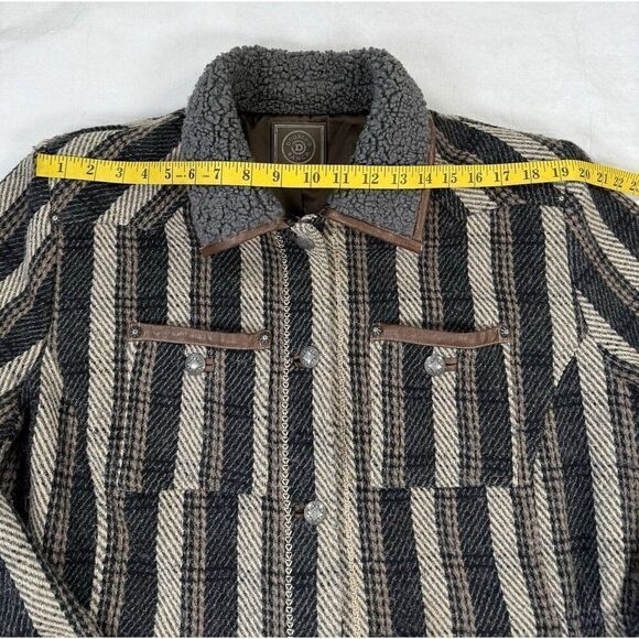 Double D Ranch Wool Western Jacket Judge Roy Bean Tweed Elbow Patches 2X READ - Picture 13 of 16